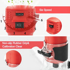 Router Trimmer 800W with Dust Extraction Connection Electric
