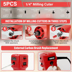 Router Trimmer 800W with Dust Extraction Connection Electric