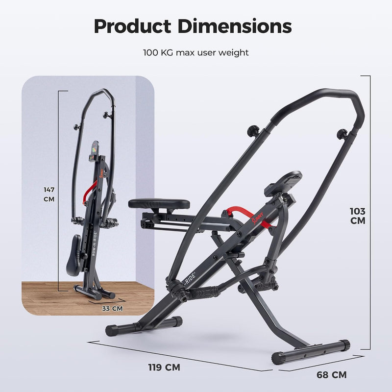 Row-N-Ride Trainer for Full-Body Home Exercise