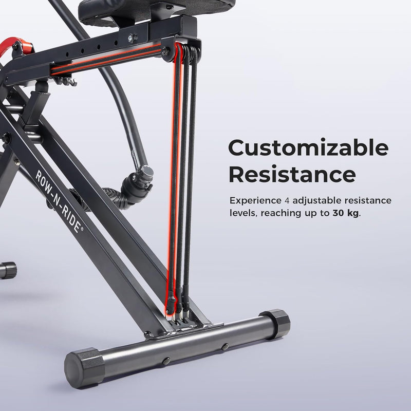 Row-N-Ride Trainer for Full-Body Home Exercise