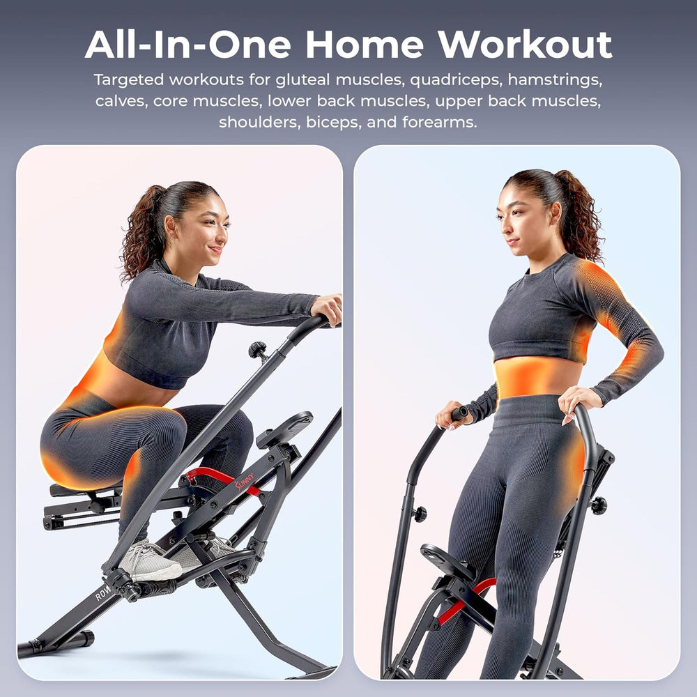 Row-N-Ride Trainer for Full-Body Home Exercise