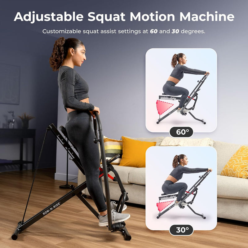 Row-N-Ride Trainer for Full-Body Home Exercise