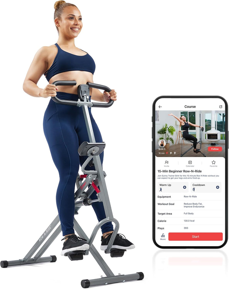 Row-N-Ride Trainer for Full-Body Home Exercise