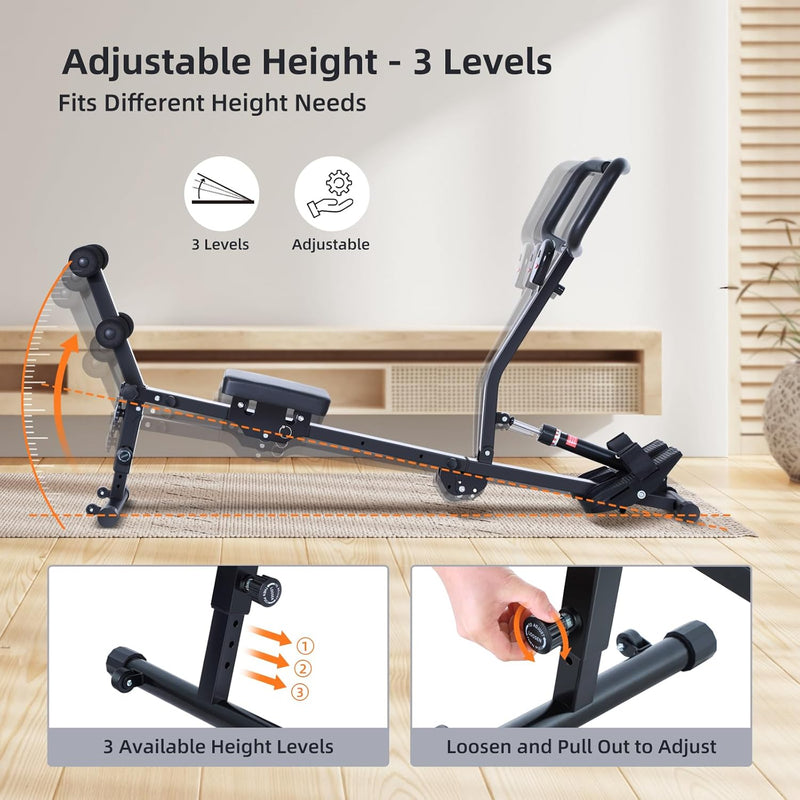 Rowing Machine for Home Gym Foldable Hydraulic