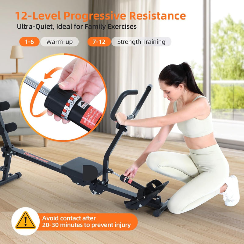 Rowing Machine for Home Gym Foldable Hydraulic