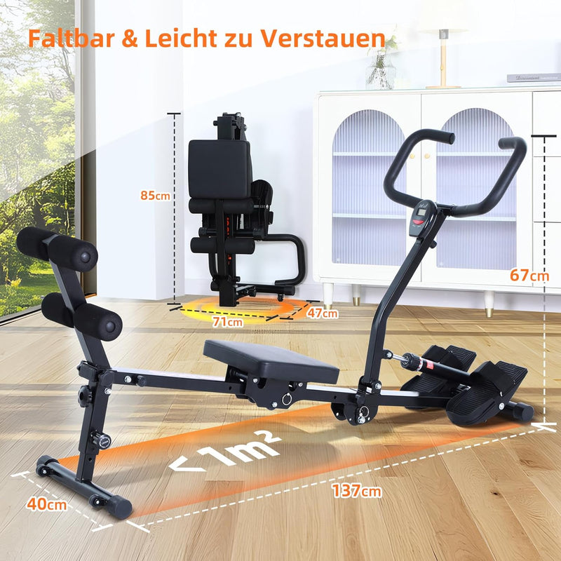 Rowing Machine for Home Gym Foldable Hydraulic