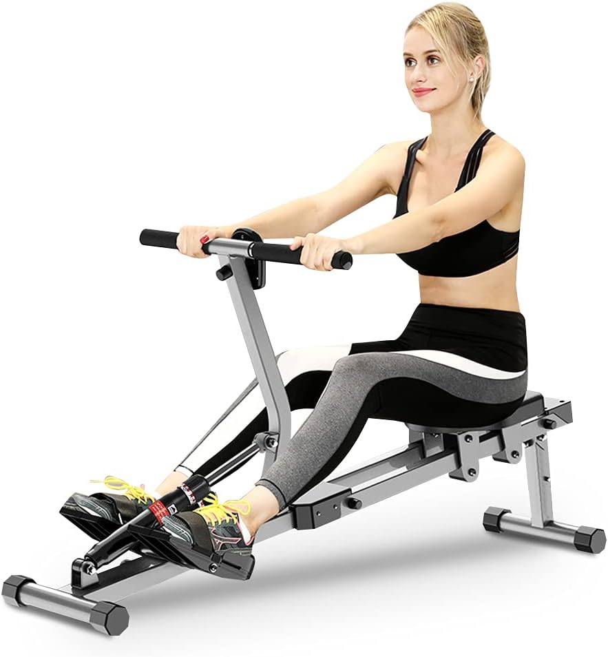 Rowing Machine Steel Folding Fitness with 12 Gears