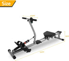 Rowing Machine Steel Folding Fitness with 12 Gears