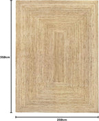 Rug Jute Alhambra Natural Colour Area 100% Fibre