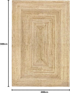 Rug Jute Round Alhambra Natural Colour