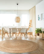 Rug Jute Round Alhambra Natural Colour Area
