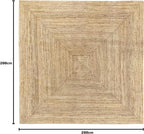 Rug Jute Round Alhambra Natural Colour Area
