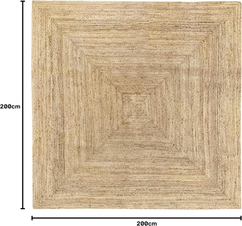Rug Jute Round Alhambra Natural Colour Area