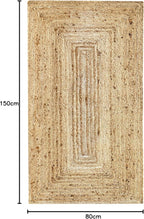 Rug Jute Round Alhambra Natural Colour Area