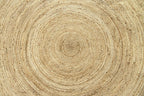 Rug Jute Round Alhambra Natural Colour Area