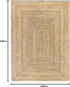 Rug Jute Round Alhambra Natural Colour Area