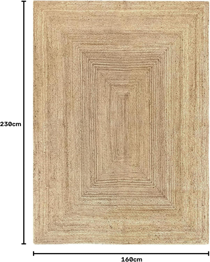 Rug Jute Round Alhambra Natural Colour Area