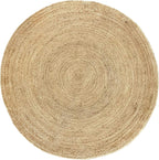 Rug Jute Round Alhambra Natural Colour Area