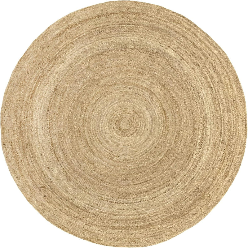 Rug Jute Round Alhambra Natural Colour Area