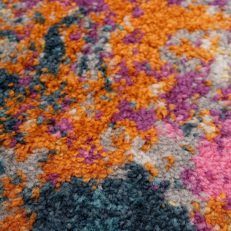 Rug Kids Bedroom Teens Colour Splash Hot Sheen