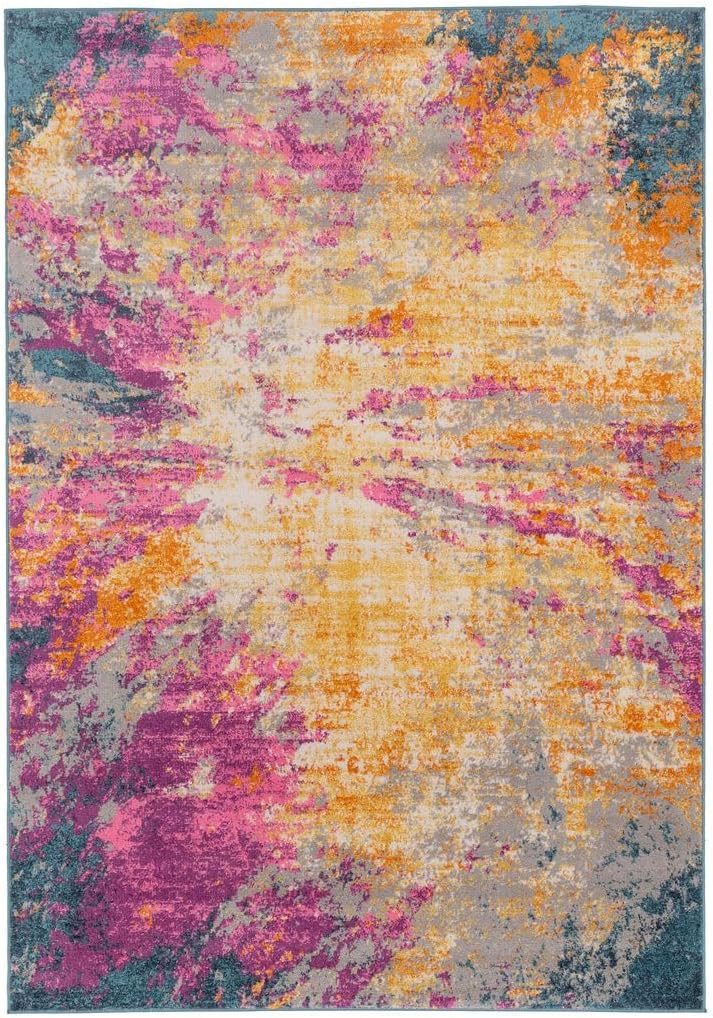 Rug Kids Bedroom Teens Colour Splash Hot Sheen