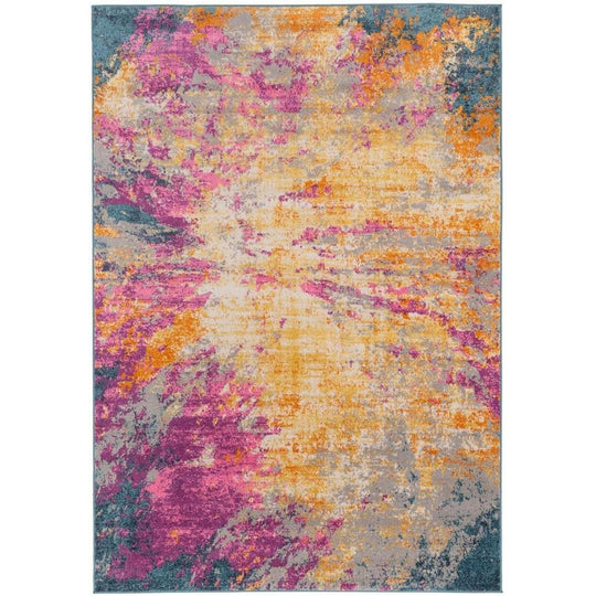 Rug Kids Bedroom Teens Colour Splash Hot Sheen