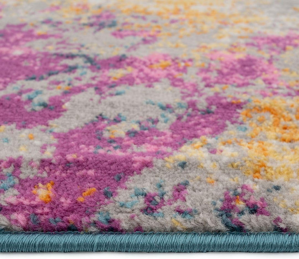 Rug Kids Bedroom Teens Colour Splash Hot Sheen