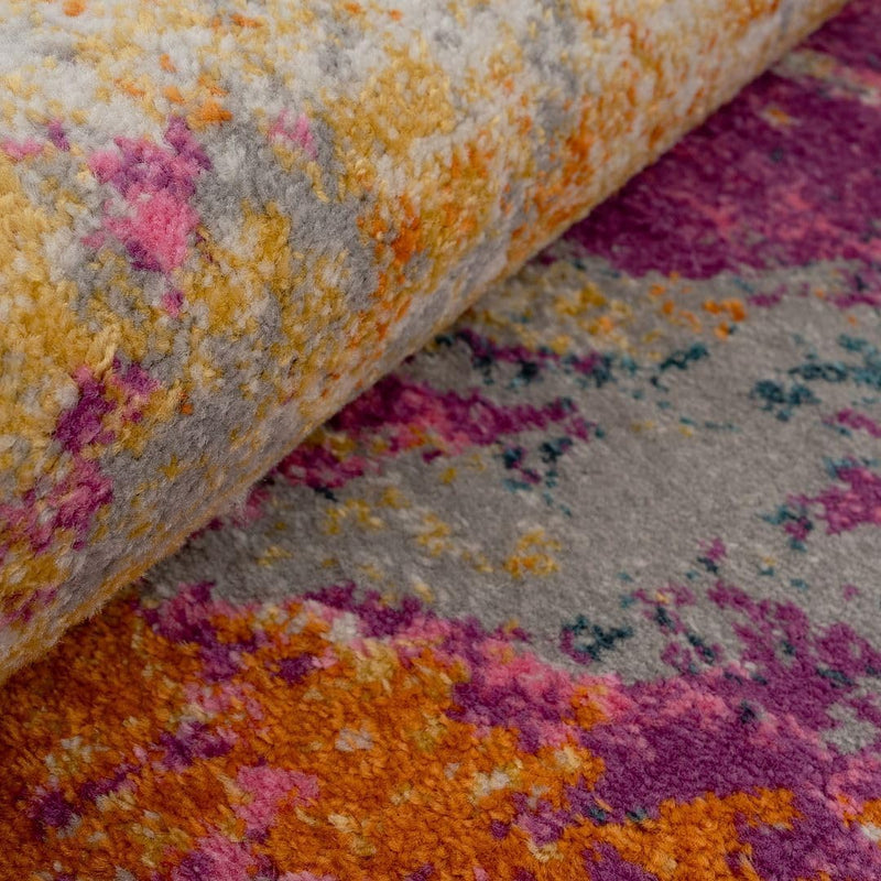 Rug Kids Bedroom Teens Colour Splash Hot Sheen