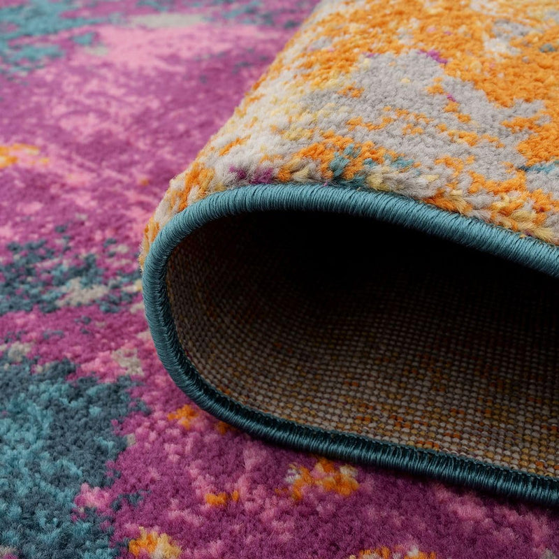 Rug Kids Bedroom Teens Colour Splash Hot Sheen