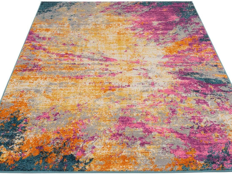 Rug Kids Bedroom Teens Colour Splash Hot Sheen