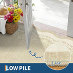 Rug Living Room Floral Edge Low