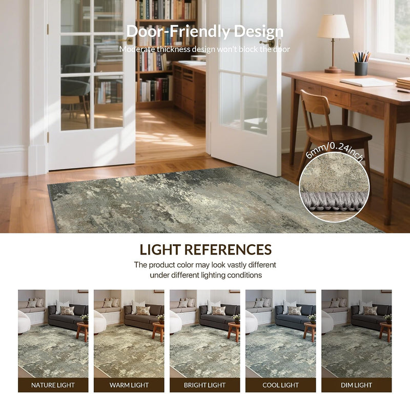 Rug Living Room Large Modern Abstract Area