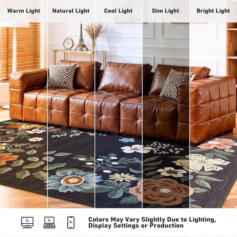Rug Living Room Soft Washable Non Slip