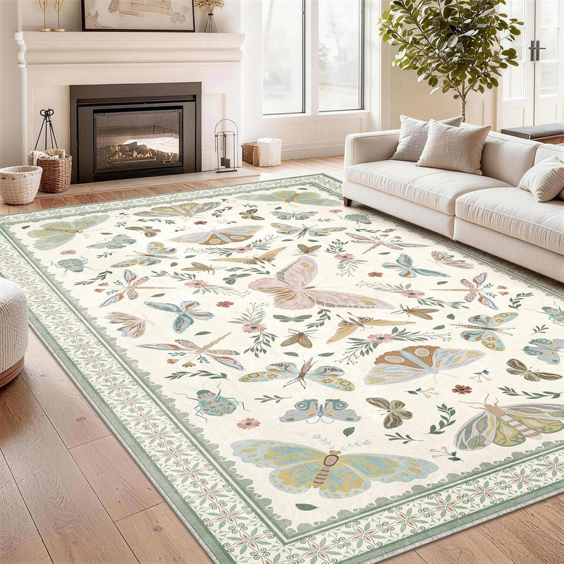 Rug Living Room Soft Washable Non Slip