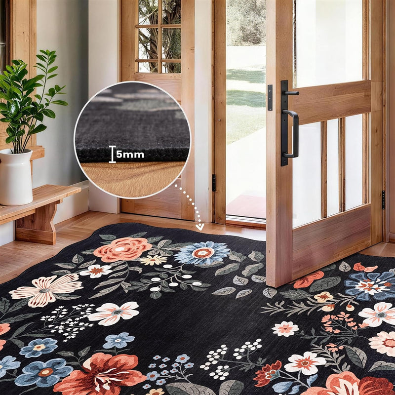 Rug Living Room Soft Washable Non Slip