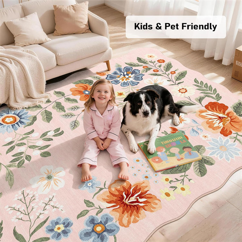 Rug Living Room Soft Washable Non Slip