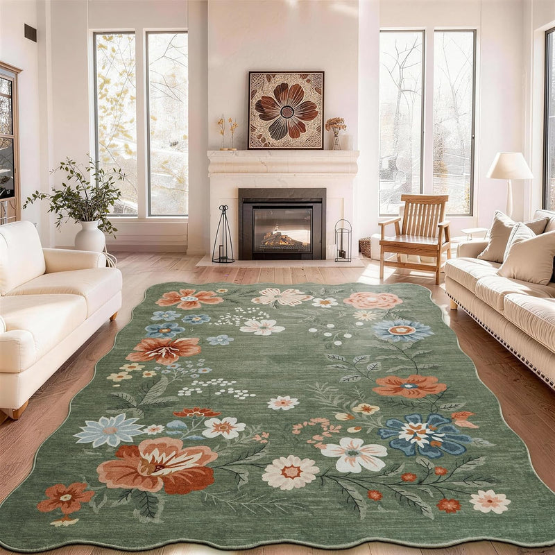Rug Living Room Soft Washable Non Slip
