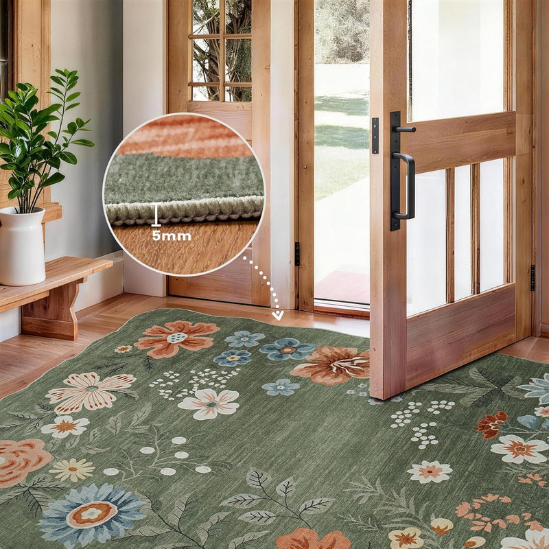 Rug Living Room Soft Washable Non Slip
