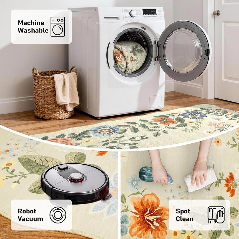 Rug Living Room Soft Washable Non Slip