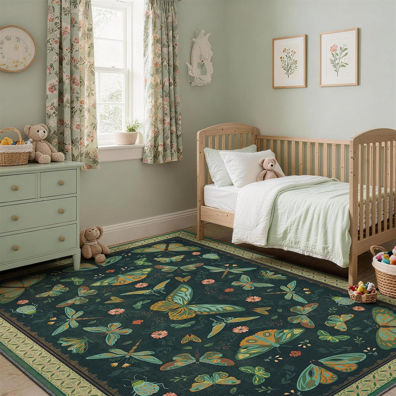 Rug Living Room Soft Washable Non Slip