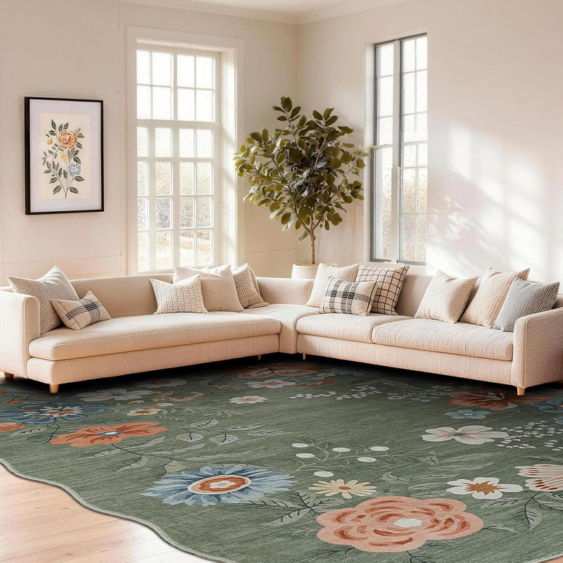 Rug Living Room Soft Washable Non Slip