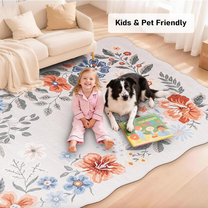 Rug Living Room Soft Washable Non Slip