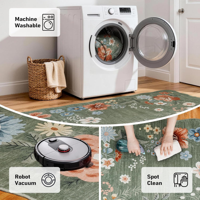 Rug Living Room Soft Washable Non Slip