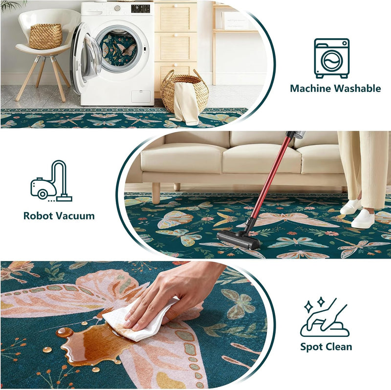 Rug Living Room Soft Washable Non Slip