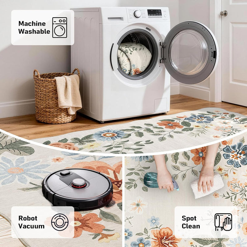 Rug Living Room Soft Washable Non Slip