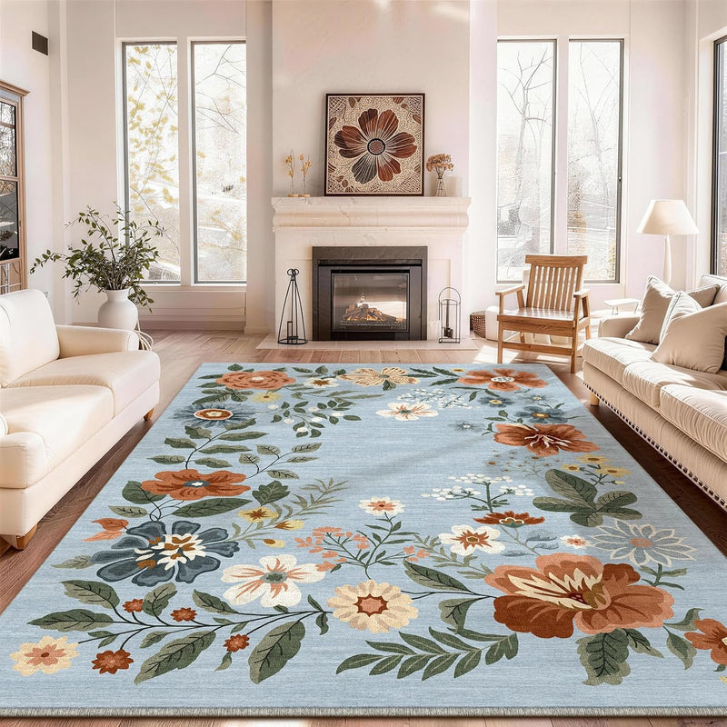 Rug Living Room Soft Washable Non Slip