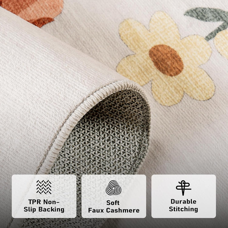 Rug Living Room Soft Washable Non Slip
