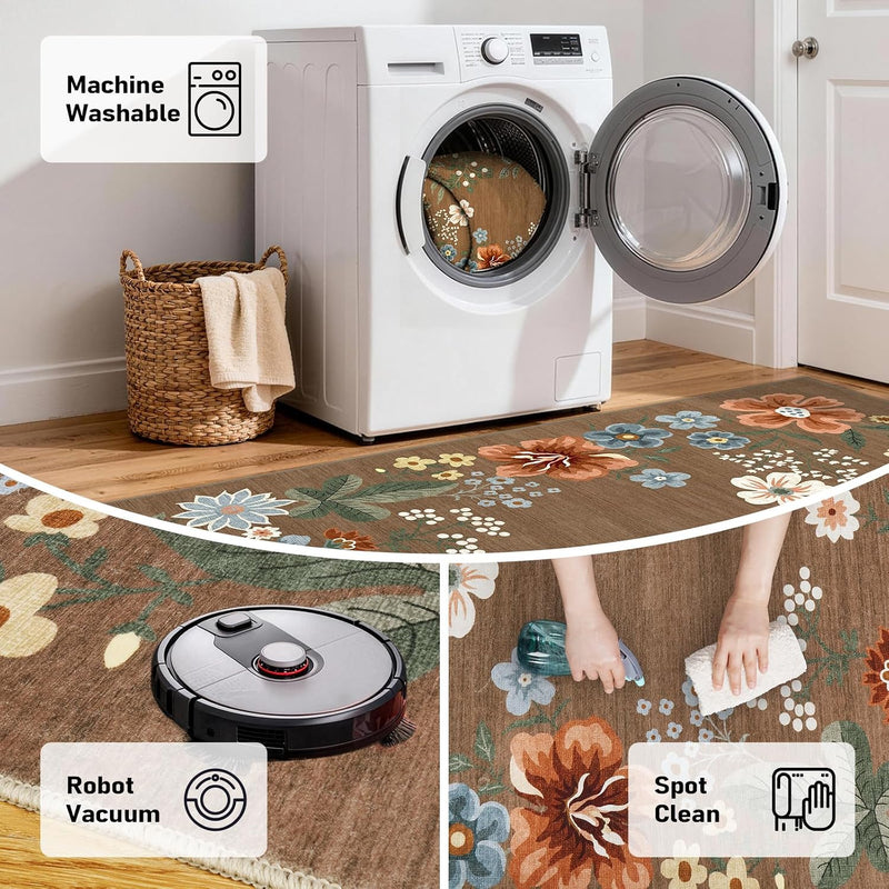 Rug Living Room Soft Washable Non Slip