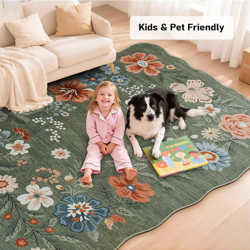 Rug Living Room Soft Washable Non Slip