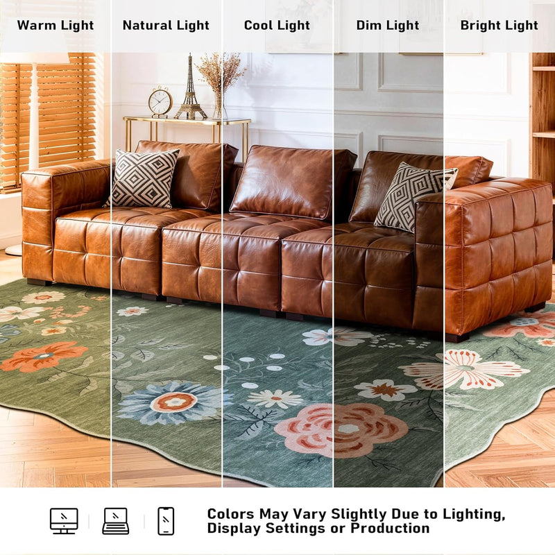 Rug Living Room Soft Washable Non Slip